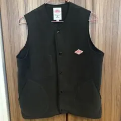 DANTON ブラック フリースベスト 34