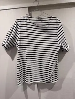 。*。様 COS ホワイト ストライプ 半袖Tシャツ Mのサムネイル