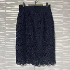 美品　UNIQLO ネイビー レース タイトスカート M