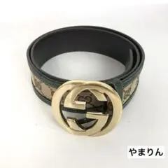 105cm グッチ GUCCI レザー ベルト シルバー金具 Y923 - メルカリ