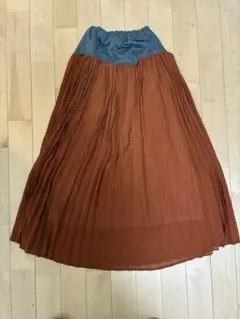 マタニティ　プリーツスカート　M〜L