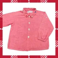 ファミリア 90 春物 シャツ 長袖ブラウス 襟 クマ柄 レトロ 旧タグ