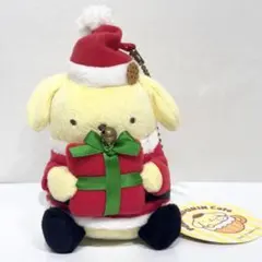 レア・タグ付！ポムポムプリンカフェ限定 クリスマス サンタ マスコット 2015