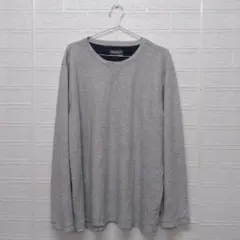 【極上の着心地】エディーバウアー ストレッチ ワッフル ロンT XL グレー