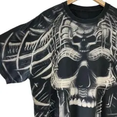 00s LIQUID BLUE リキッドブルー スカル 大判 プリント Tシャツ