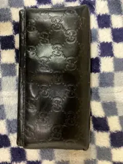 GUCCI グッチ シマレザー 長財布 ブラック made in Italy
