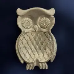 フクロウのトレイ 小物入れ　置物 オブジェ アンティーク　約11センチ