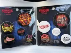 ストレンジャー・シングス 3COINS コラボ 缶バッジ5個セット 2種