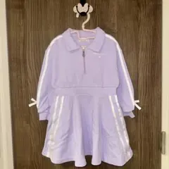 た*ん様 新品未使用　メゾピアノ　ハーフZIP ラインワンピース　110cm