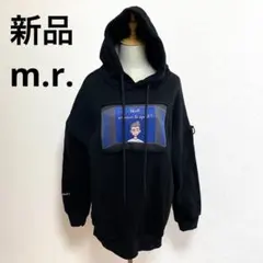 新品 m.r. フード付き パーカー 黒 おしゃれ