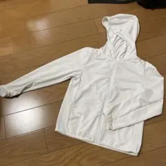 ホワイト フード付き パーカー　エアリズム