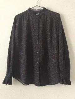 ★LEPSIM★ フリルスタンドカラー ブラウス　Lサイズ