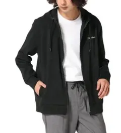 【Calvin Klein】カルバンクラインマイクロ ロゴ ジップアップパーカー