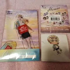 にじさんじ 海の家 くじ 緋八 マナ アクリルスタンド 缶バッジ×2 未開封