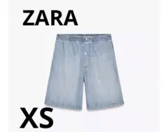ZARA trfデニムボクサーバミューダパンツXSのサムネイル