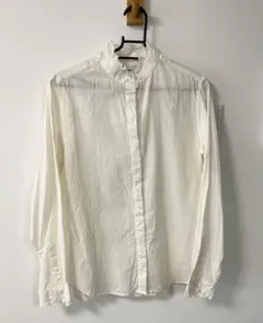 UNIQLO×INES DE LA FRESSANGE コットンフリルシャツ