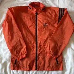 デサント製 adidas ナイロンジャケット オレンジ M ヴィンテージ