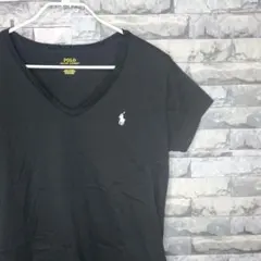 美品！Polo Ralph Lauren ブラック Vネック Tシャツ Lサイズ