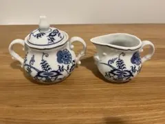 美品未使用　  シュガーポット・クリーマー 廃盤　ブルー Blue Danube ティーポット・シュガーポット・クリーマーセット
