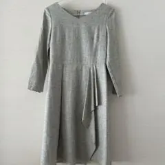 【UNTITLED】 グレー Vネック ワンピース サイズ0