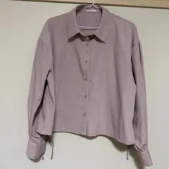 Honeys COLZA 袖リボンショート丈シャツ ピンク Ｌのサムネイル