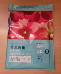 CAINZ インクジェットプリンター用 光沢 写真用紙A4 21枚