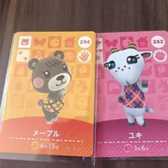a*u様 あつまれどうぶつの森 amiiboカードメープル、ユキ2枚セット