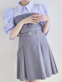 dazzlin ダズリン レイヤードシャツミニワンピース