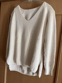 URBAN RESEARCH DOORS Vネックニット ワンサイズ アイボリー