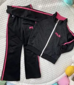 FILA ジャージ上下セット ブラック/ピンク