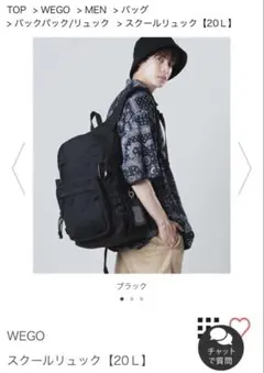 WEGO リュック 20L ブラック