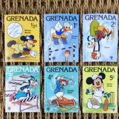 ディズニー切手GREADA 6種セット