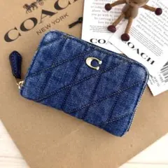 新品未使用》COACH コーチ コインケース ブルー デニム - メルカリ
