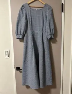 ROPÉ PICNIC チェック柄 半袖 ロングワンピース 38