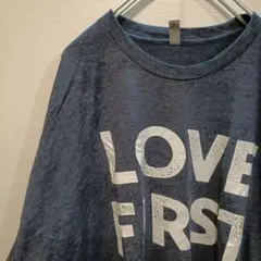US古着 LOVE FIRST Tシャツ ネイビー