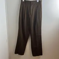 LOWRYS FARM タックパンツ スラックス ブラウン M