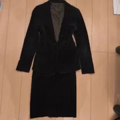 【美品】ロートレアモンLAUTREAMONT ベロア生地 セットアップ ブラック