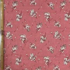有輪商店　繊細な薔薇　くすみピンク　１１０cm x 100cm
