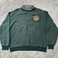 90s頃 USA製 Majestic NFL パッカーズ スウェット XL 刺繍