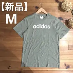 【新品】adidas  ロゴＴ  半袖  M  うぐいす