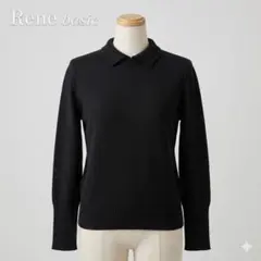 Renébasic ウール100% カラーネック ニットセーター M 日本製