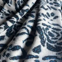 ウール混ジャガードニット生地 厚手 幅160×100cm延長可