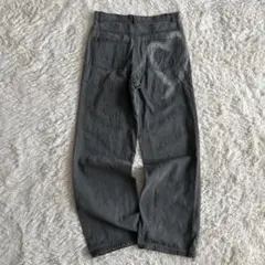 GRL ワイドデニムパンツ　L ゆるだぼ　ハート　カジュアル　ジーパン