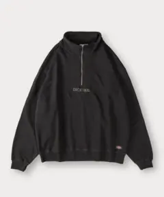 DICKIES ハーフジップ M ブラック