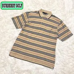 BURBERRY GOLF バーバリーゴルフ　ウェア　ポロシャツ　ボーダー　L