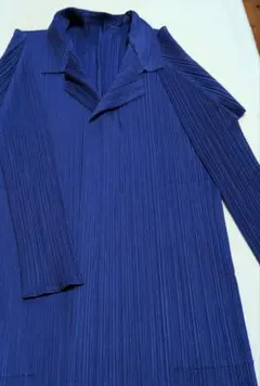 PLEATS PLEASE 　ISSEY MIYAKE カーディガン青紫色のサムネイル