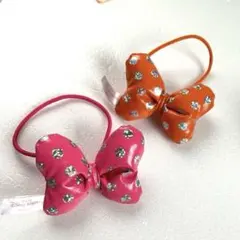 TDL東京ディズニーランド ミニーちゃん　リボンヘアゴム　2個