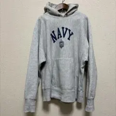 80s チャンピオン　リバースウィーブ　染み込みnavy L usa製 美品