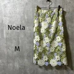 【ノエラNoela】花柄レースタイトスカート　M 可愛い　ミディ丈