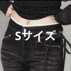 【最終値下げ】andwang CutOut Ribbon Flare Denim